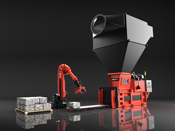 鋁箔邊角料自動壓縮碼垛線