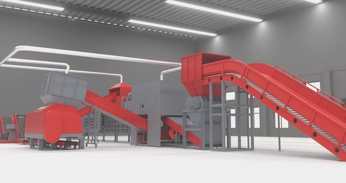 服裝邊角料破碎生產線